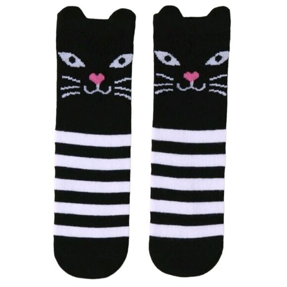 Cat 🐈‍⬛ Face Baby Socks - Picture 3 of 7